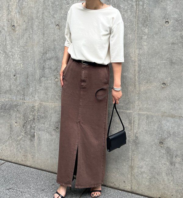  「【セットアップ対応】リヨセルスリットスカート」|スカート|