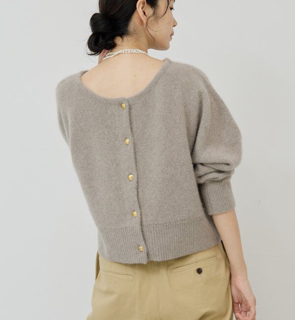  「【前後2WAY】ファーウールショートカーデ」|ニット・セーター|
