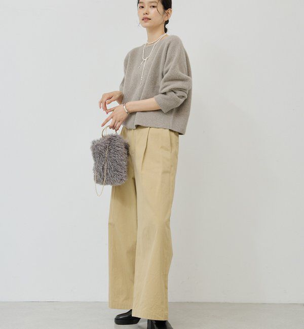  「【前後2WAY】ファーウールショートカーデ」|ニット・セーター|