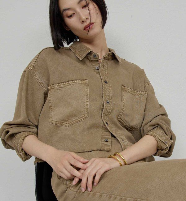  「【セットアップ対応】リヨセルショートシャツ」|シャツ・ブラウス|