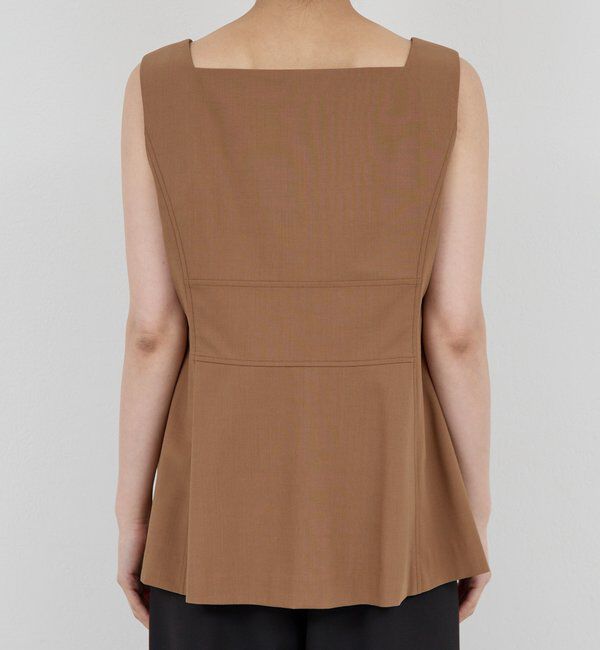  「【セットアップ対応】スクエアネックベスト」|ベスト・ジレ|