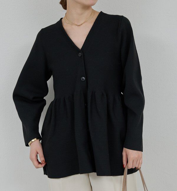  「ペプラムロングカーデ」|ニット・セーター|