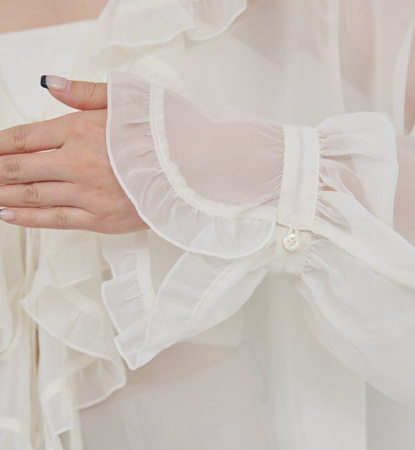  「シアーフリルブラウス」|シャツ・ブラウス|