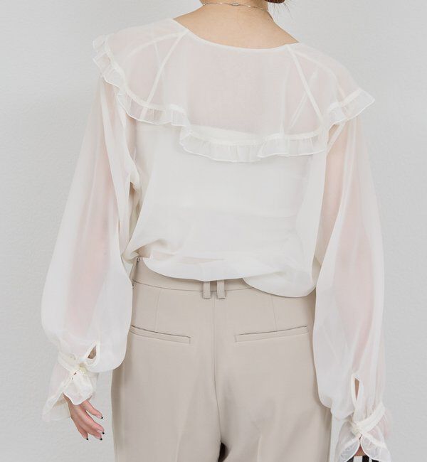  「シアーフリルブラウス」|シャツ・ブラウス|