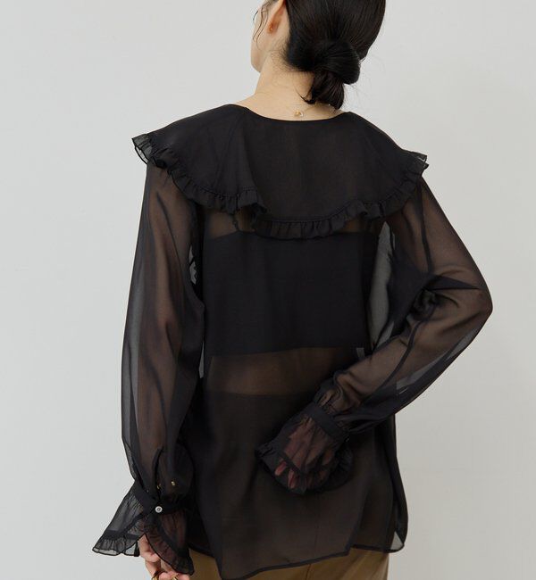 「シアーフリルブラウス」|シャツ・ブラウス|