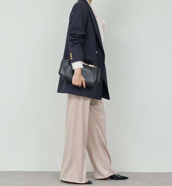  「ワイドドロストサテンパンツ」|チノ|