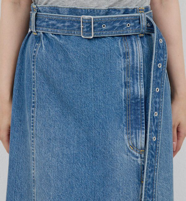  「【PEAS】スリットデニムスカート」|スカート|