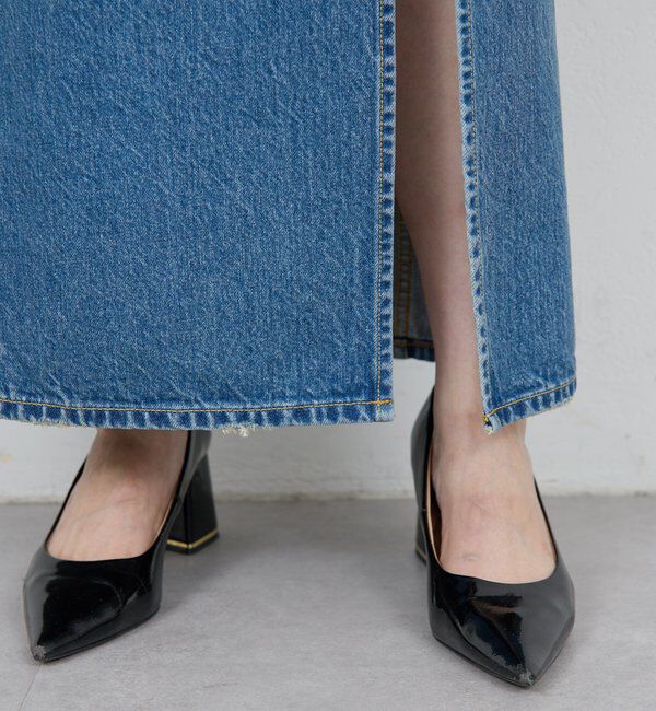  「【PEAS】スリットデニムスカート」|スカート|