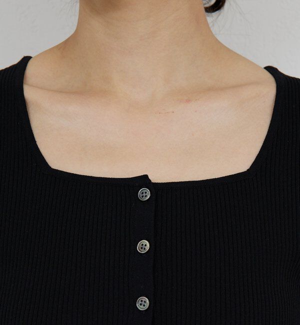  「スクエアヘンリーネックニット」|ニット・セーター|