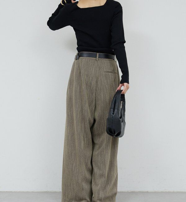  「スクエアヘンリーネックニット」|ニット・セーター|