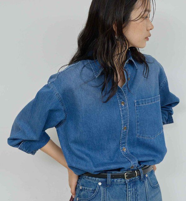  「バックフレアデニムシャツ」|シャツ・ブラウス|