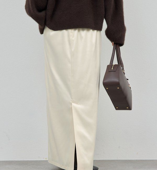  「【手洗い可能】ストレッチサテンタイトスカート」|スカート|