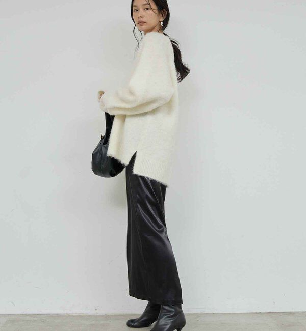  「【手洗い可能】ストレッチサテンタイトスカート」|スカート|