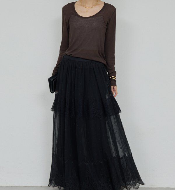  「シアーUネックロンT」|Tシャツ・カットソー|