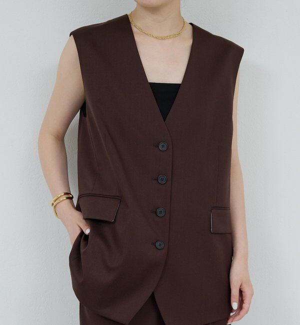  「【HERITANOVUM】【スリーピース対応】ウーステッドウールベスト」|ベスト・ジレ|