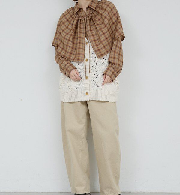  「【HERITANOVUM】ケープシャツ」|シャツ・ブラウス|