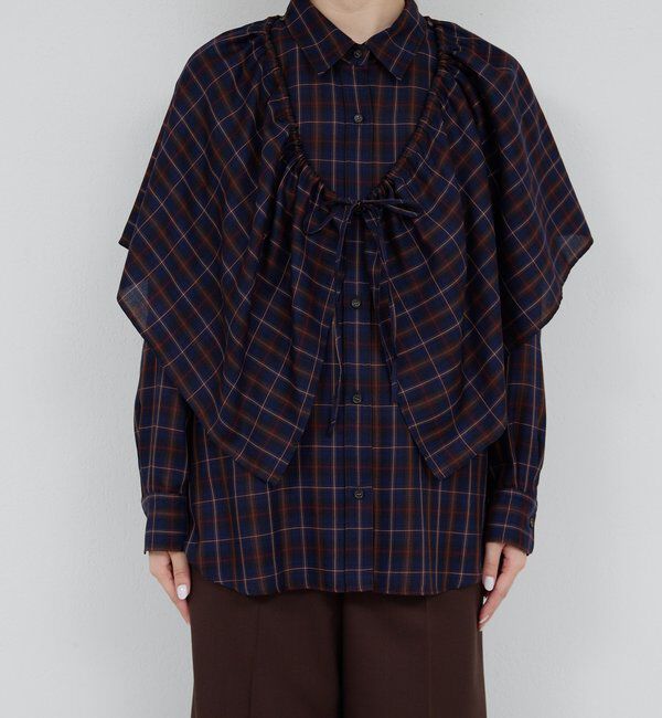  「【HERITANOVUM】ケープシャツ」|シャツ・ブラウス|