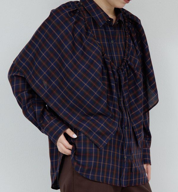  「【HERITANOVUM】ケープシャツ」|シャツ・ブラウス|