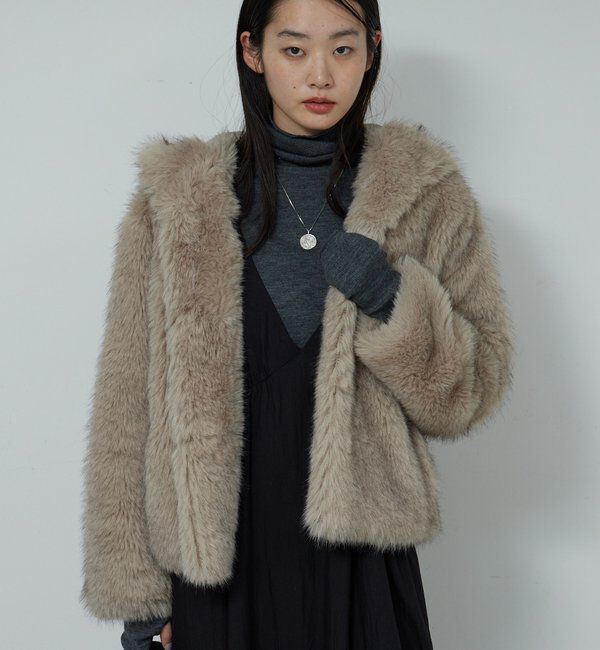  「エコファーフーディーブルゾン」|ブルゾン・スタジャン|