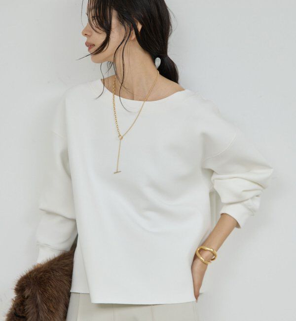  「【大人のスウェット】ボートネックスウェット」|Tシャツ・カットソー|