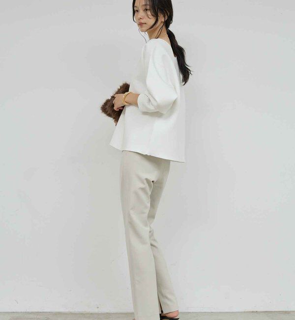  「【大人のスウェット】ボートネックスウェット」|Tシャツ・カットソー|