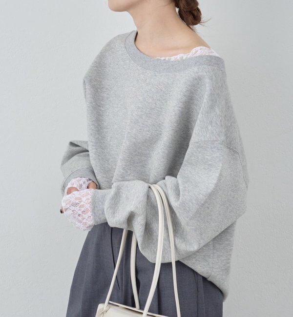  「【大人のスウェット】ボートネックスウェット」|Tシャツ・カットソー|