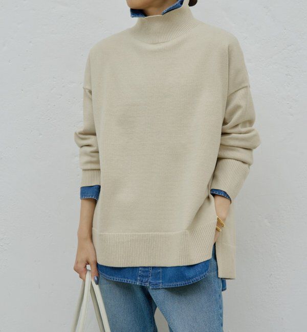  「【手洗い可】【全骨格対応】オーバータートルニット」|ニット・セーター|