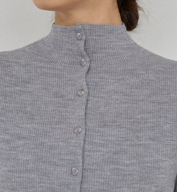  「【比留川游さんコラボ】ハイネックリブカーディガン」|ニット・セーター|