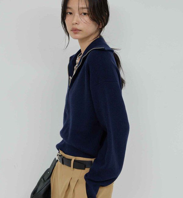  「ハーフジップニット」|ニット・セーター|