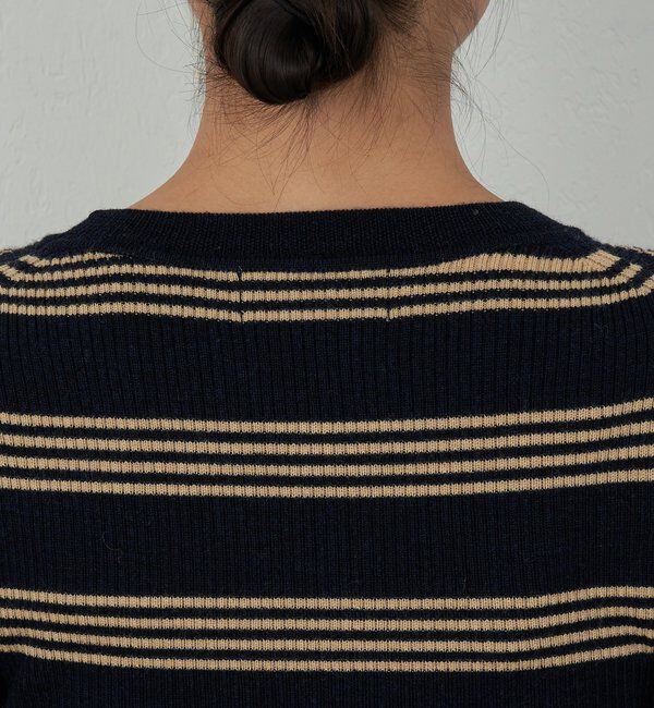  「【手洗い可】【HERITANOVUM】ボーダークループルオーバー」|ニット・セーター|