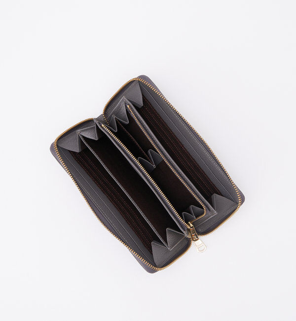  「モノグラムプレートラウンドジップウォレット」|財布|