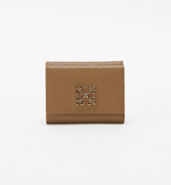  「モノグラムプレート三つ折りウォレット」|財布|