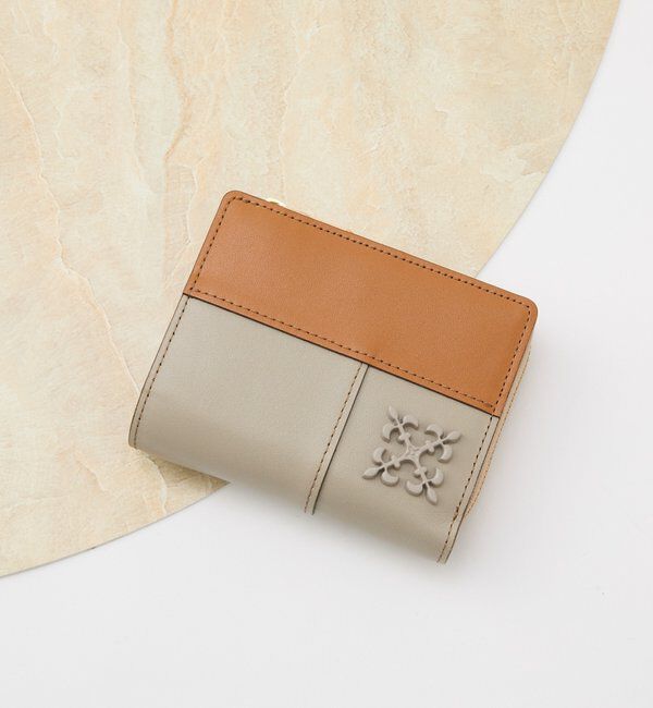 「パッチワークハーフウォレット」|財布|キャメル