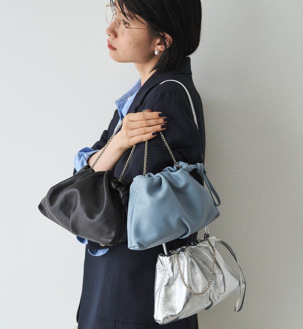  「レザー巾着4WAYミニショルダーバッグ」|ショルダー・メッセンジャー|