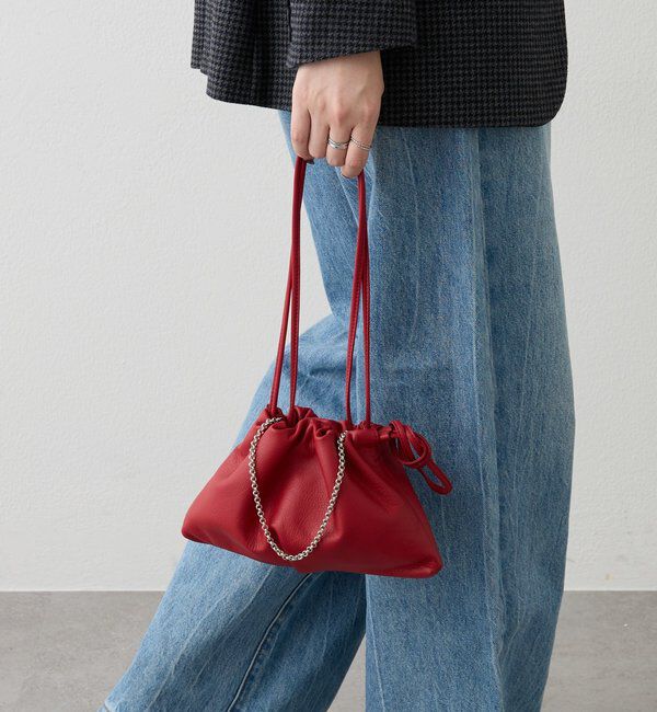  「レザー巾着4WAYミニショルダーバッグ」|ショルダー・メッセンジャー|