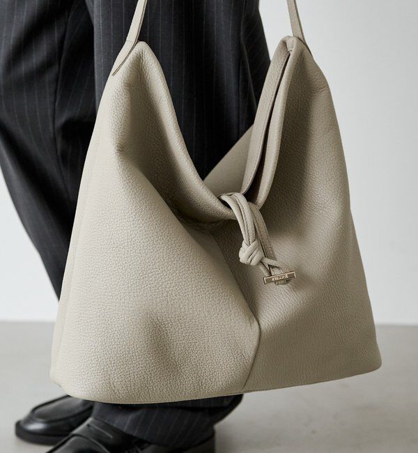  「レザーワンショルダーバッグ」|ショルダー・メッセンジャー|グレージュ