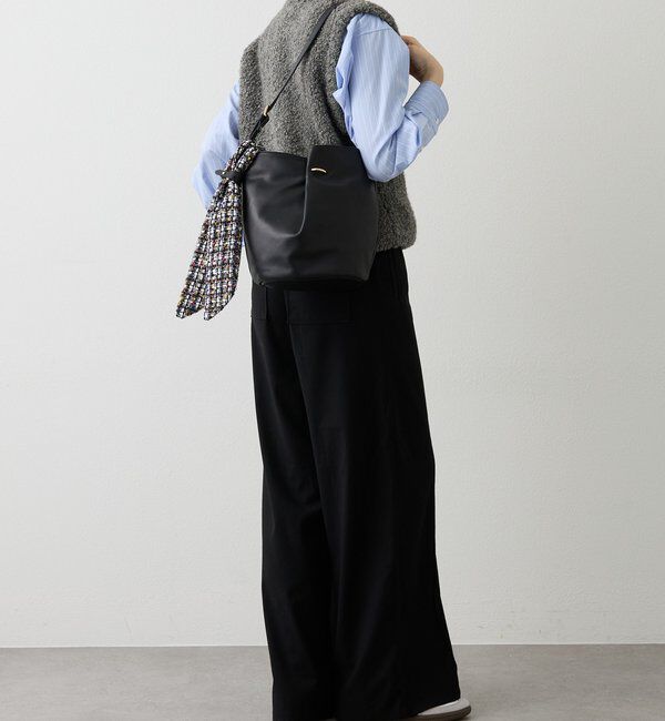  「ツイードスカーフ付きレザー2WAYショルダーバッグ」|ショルダー・メッセンジャー|