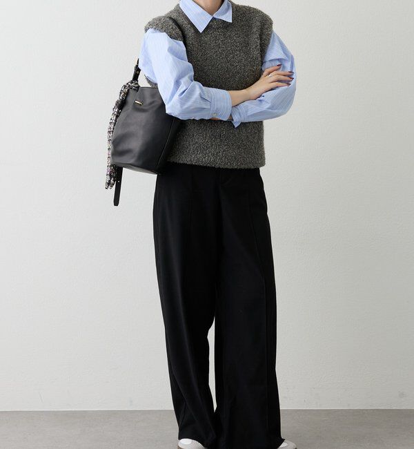  「ツイードスカーフ付きレザー2WAYショルダーバッグ」|ショルダー・メッセンジャー|