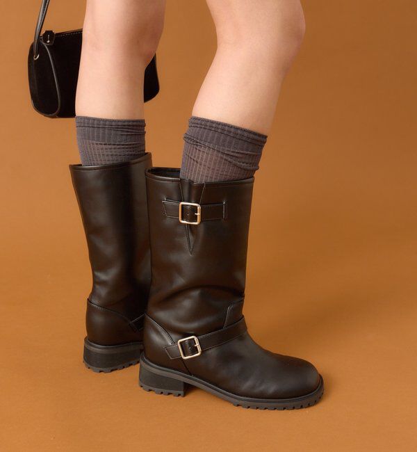  「エンジニアブーツ」|ロングブーツ|ブラック