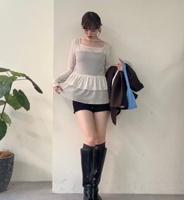  「ドットティアードプルオーバー」|Tシャツ・カットソー|