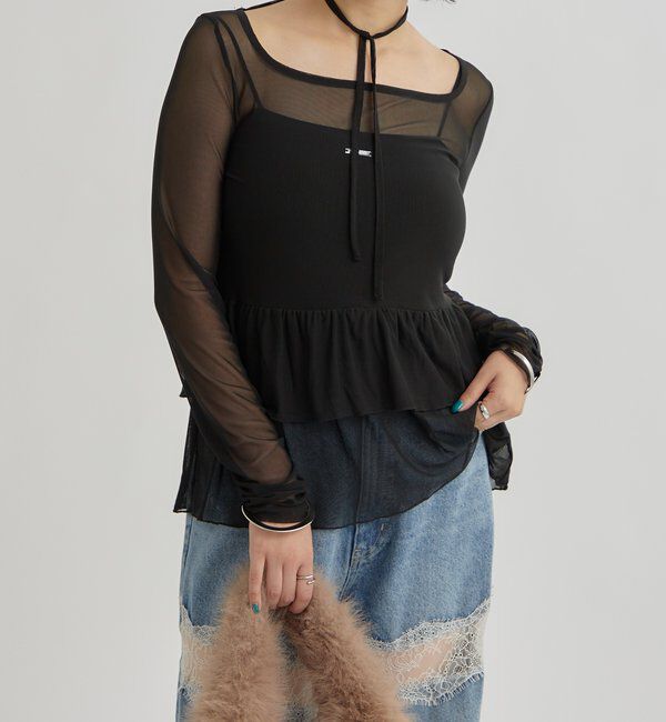  「ドットティアードプルオーバー」|Tシャツ・カットソー|