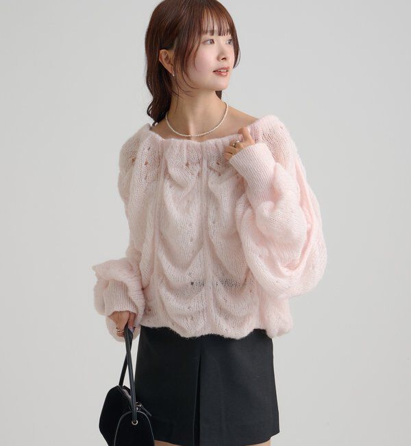  「ウェーブシアーホイップニット」|ニット・セーター|