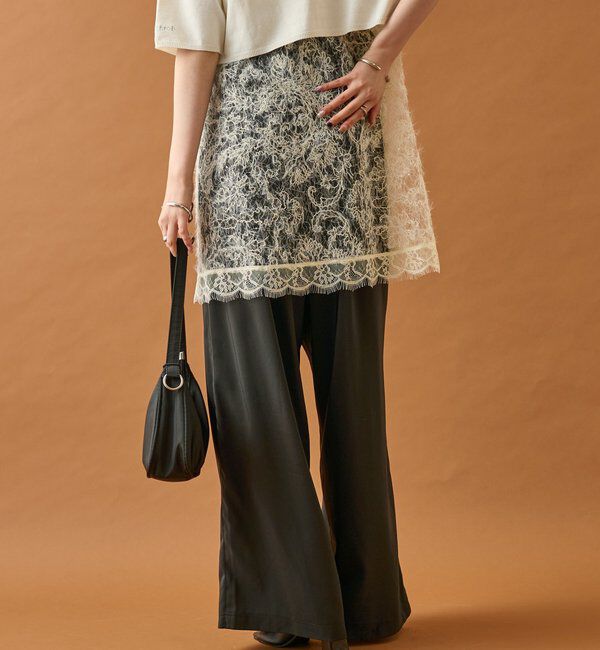  「【オールシーズン対応/WEB限定アイボリー】フリルイージーパンツ」|チノ|