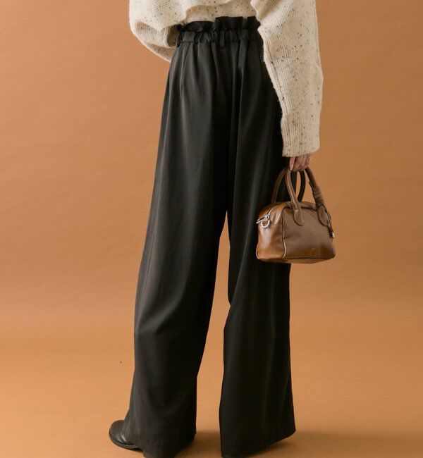  「【オールシーズン対応/WEB限定アイボリー】フリルイージーパンツ」|チノ|