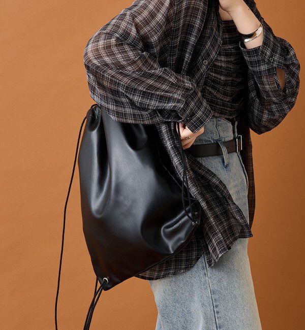  「フェイクレザーナップサック」|トートバッグ|