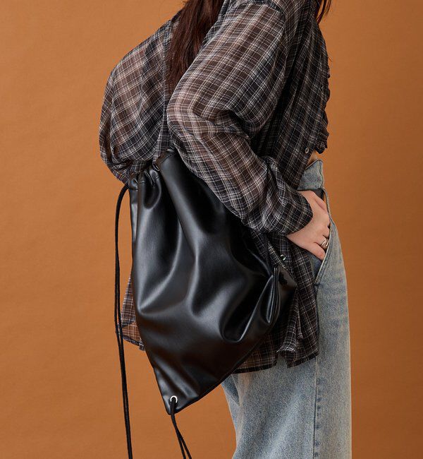 「フェイクレザーナップサック」|トートバッグ|