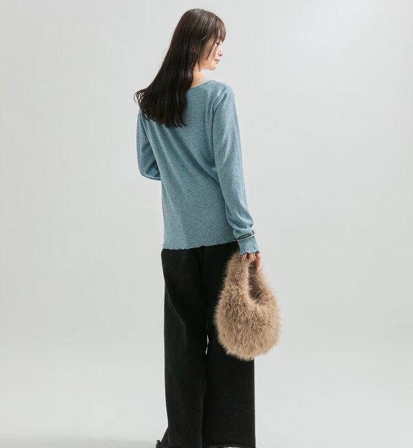  「起毛リブボタンカーディガン」|Tシャツ・カットソー|