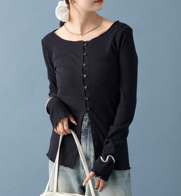  「起毛リブボタンカーディガン」|Tシャツ・カットソー|