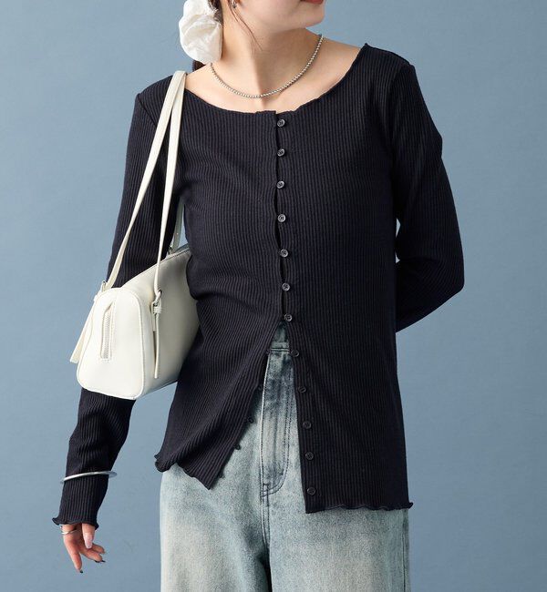  「起毛リブボタンカーディガン」|Tシャツ・カットソー|