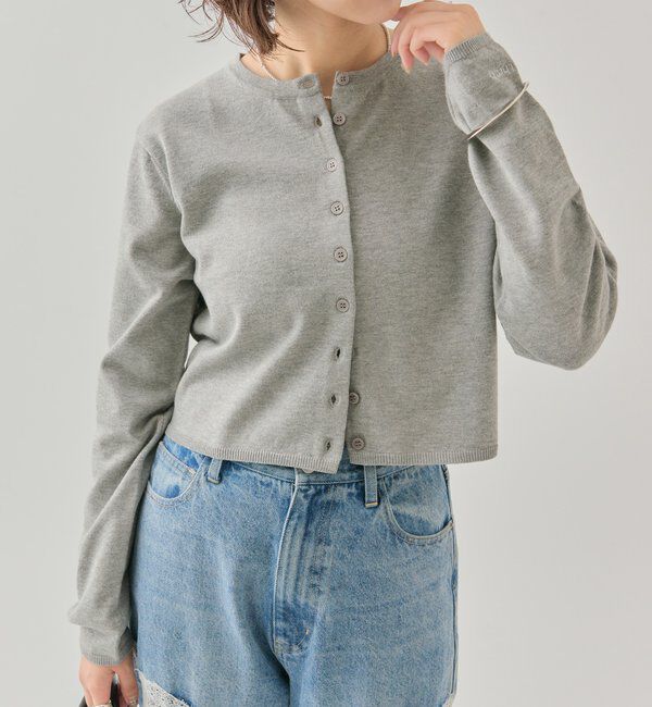  「チビボタン長袖カーディガン」|カーディガン|